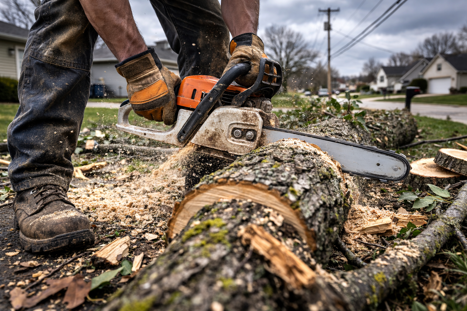 chainsaw tree in osceola